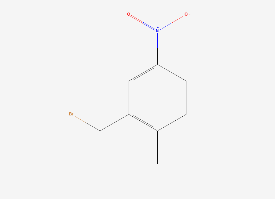 Two-dimensional chemical structure of 2-(Bromomethyl)-1-methyl-4-nitrobenzene