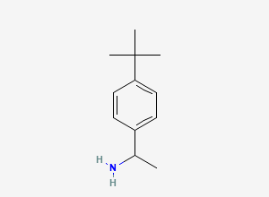 Two-dimensional chemical structure of 1-(4-Tert-butylphenyl)ethan-1-amine