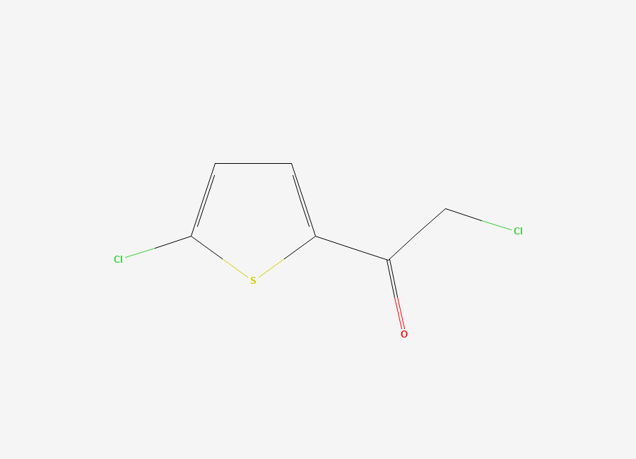 Two-dimensional chemical structure of 2-Chloro-1-(5-chlorothiophen-2-yl)ethan-1-one