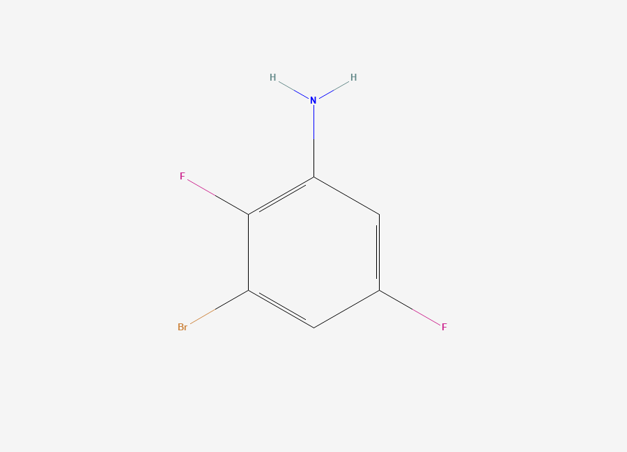 Two-dimensional chemical structure of 3-Bromo-2,5-difluoroaniline
