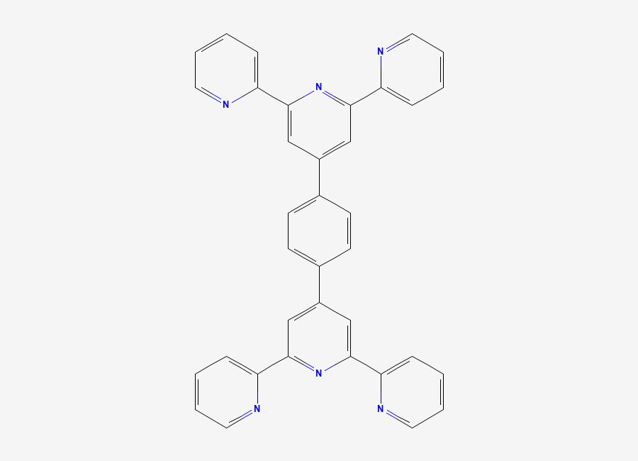 Two-dimensional chemical structure of 1,4-Di((2,2':6',2''-terpyridin)-4'-yl)benzene