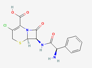 Two-dimensional chemical structure of Cefaclor, CAS 53994-73-3