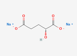 Two-dimensional chemical structure of Sodium (R)-2-hydroxypentanedioate