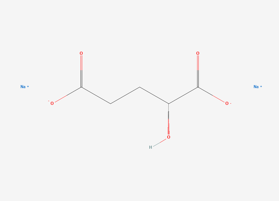 Two-dimensional chemical structure of Sodium (R)-2-hydroxypentanedioate