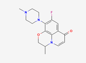 Two-dimensional chemical structure of Ofloxacin EP Impurity B / Ofloxacin Descarboxyl Impurity, CAS 123155-82-8