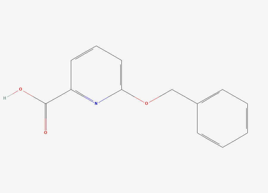 Two-dimensional chemical structure of 6-(Benzyloxy)pyridine-2-carboxylic acid