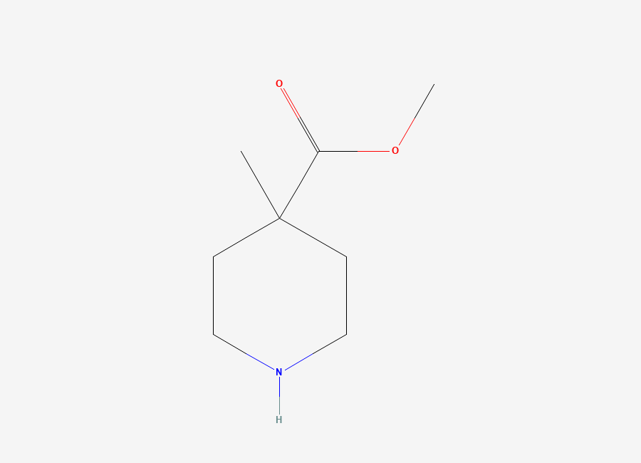 Two-dimensional chemical structure of Methyl 4-methylpiperidine-4-carboxylate