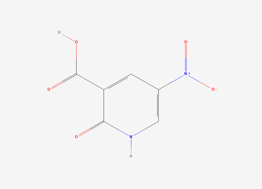 Two-dimensional chemical structure of 2-Hydroxy-5-nitronicotinic acid