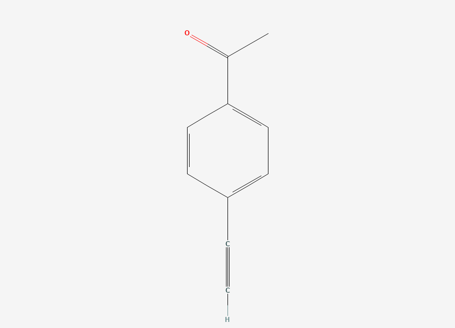 Two-dimensional chemical structure of 1-(4-Ethynylphenyl)ethan-1-one