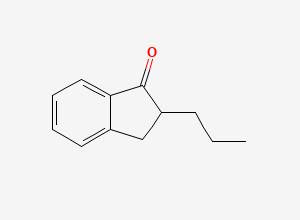 Two-dimensional chemical structure of 2-Propyl-1-indanone