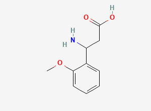 Two-dimensional chemical structure of 3-Amino-3-(2-methoxyphenyl)propanoic acid