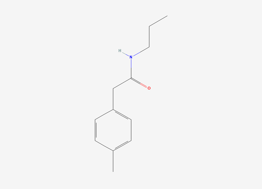 Two-dimensional chemical structure of 2-(4-methylphenyl)-N-propylacetamide