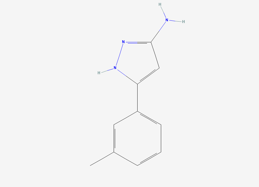 Two-dimensional chemical structure of 3-(3-methylphenyl)-1H-pyrazol-5-amine