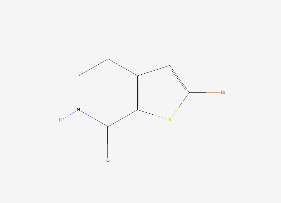 Two-dimensional chemical structure of 2-Bromo-5,6-dihydrothieno(2,3-c)pyridin-7(4H)-one