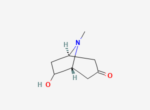 Two-dimensional chemical structure of 6-Hydroxytropinone