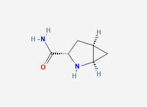 Two-dimensional chemical structure of (1R,3S,5R)-2-Azabicyclo[3.1.0]hexane-3-carboxamide