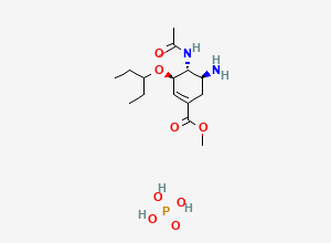 Two-dimensional chemical structure of Oseltamivir EP Impurity E(Phosphate)