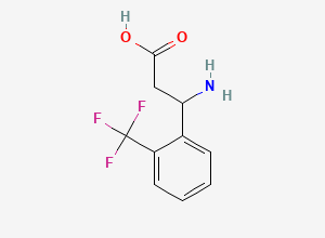 Two-dimensional chemical structure of 3-Amino-3-(2-(trifluoromethyl)phenyl)propanoic acid