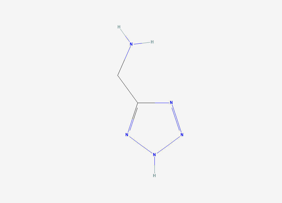 Two-dimensional chemical structure of (1H-1,2,3,4-tetrazol-5-yl)methanamine