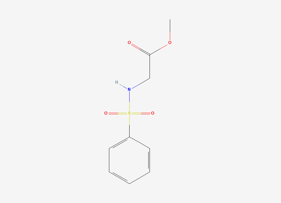 Two-dimensional chemical structure of N-(Phenylsulfonyl)glycine Methyl Ester