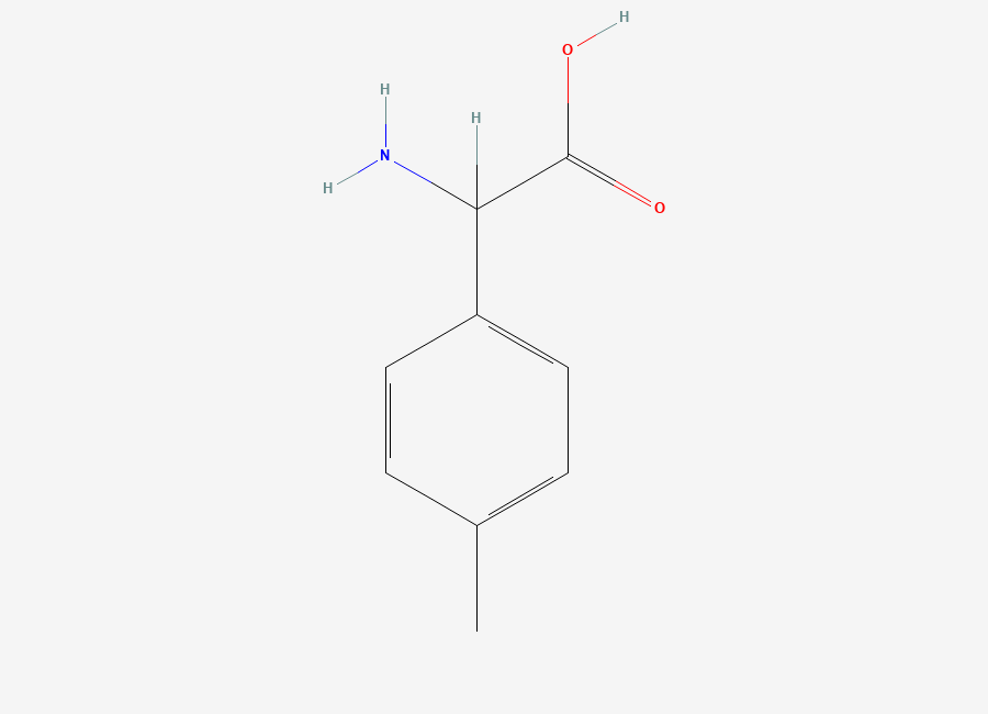 Two-dimensional chemical structure of 2-amino-2-(4-methylphenyl)acetic Acid