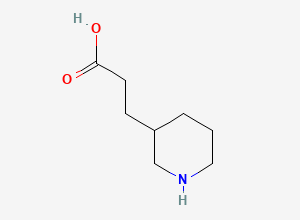 Two-dimensional chemical structure of 3-(Piperidin-3-yl)propanoic acid