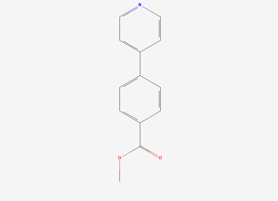 Two-dimensional chemical structure of Methyl 4-(4-pyridinyl)benzoate