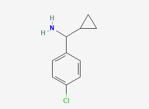 Two-dimensional chemical structure of (4-Chlorophenyl)(cyclopropyl)methanamine