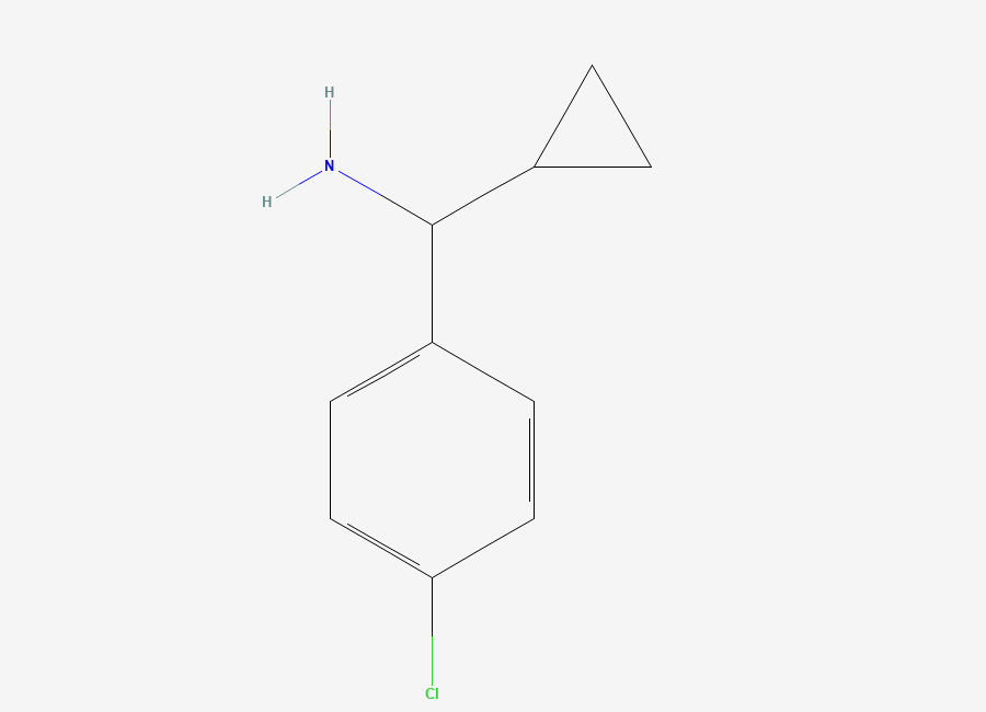 Two-dimensional chemical structure of (4-Chlorophenyl)(cyclopropyl)methanamine