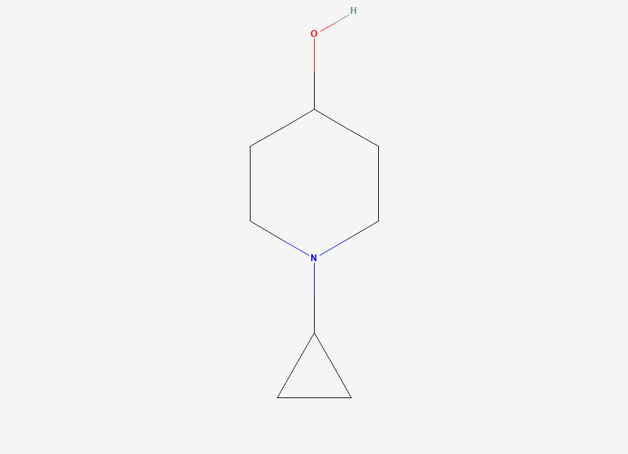 Two-dimensional chemical structure of 1-Cyclopropylpiperidin-4-ol