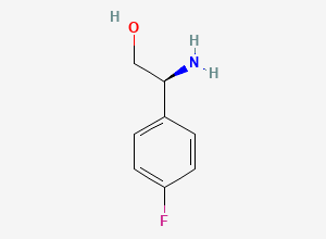 Two-dimensional chemical structure of (S)-2-Amino-2-(4-fluorophenyl)ethanol