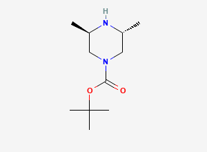 Two-dimensional chemical structure of (3R,5R)-tert-Butyl 3,5-dimethylpiperazine-1-carboxylate