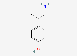 Two-dimensional chemical structure of 4-(1-Aminopropan-2-yl)phenol