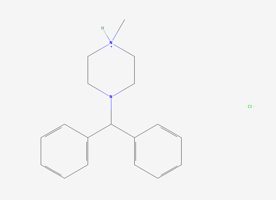 Two-dimensional chemical structure of Cyclizine Hydrochloride, CAS 303-25-3