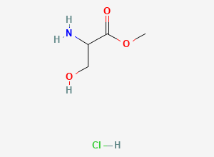 Two-dimensional chemical structure of Methyl DL-serinate hydrochloride