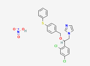 Two-dimensional chemical structure of Fenticonazole Nitrate, CAS 73151-29-8