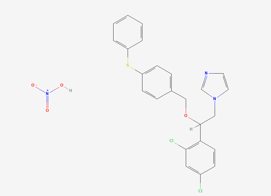 Two-dimensional chemical structure of Fenticonazole Nitrate, CAS 73151-29-8