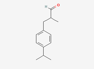 Two-dimensional chemical structure of Cyclamen aldehyde