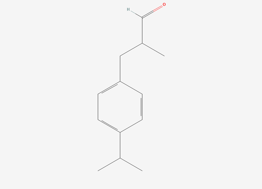 Two-dimensional chemical structure of Cyclamen aldehyde