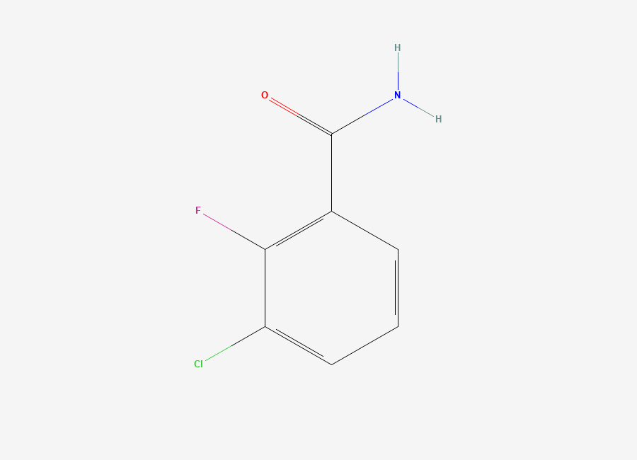 Two-dimensional chemical structure of 3-Chloro-2-fluorobenzamide