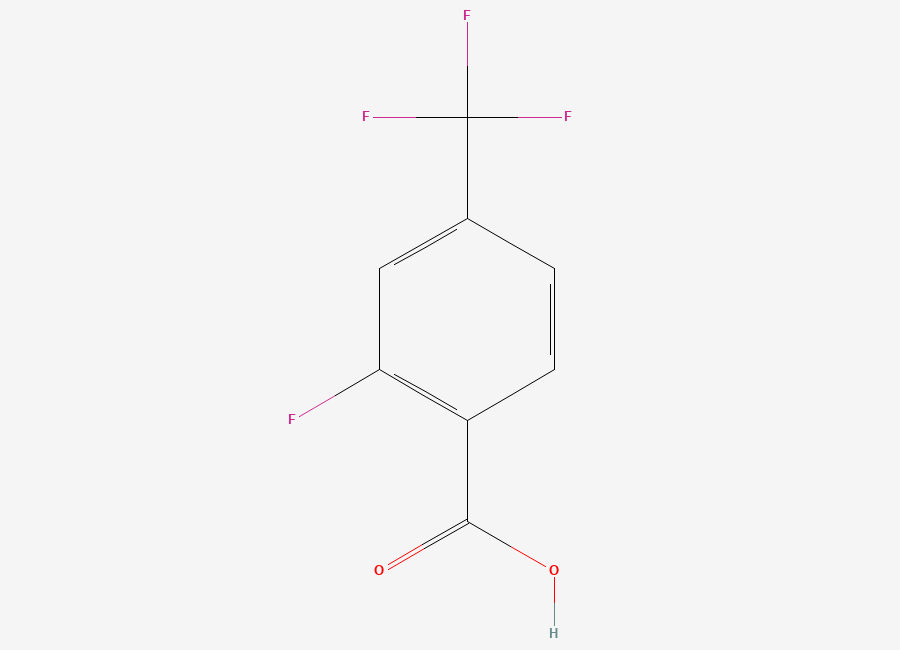 Two-dimensional chemical structure of 2-Fluoro-4-(trifluoromethyl)benzoic acid