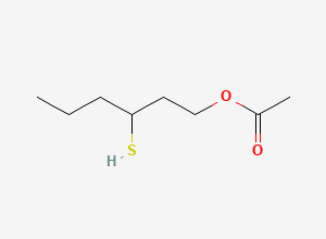 Two-dimensional chemical structure of 3-Sulfanylhexyl acetate