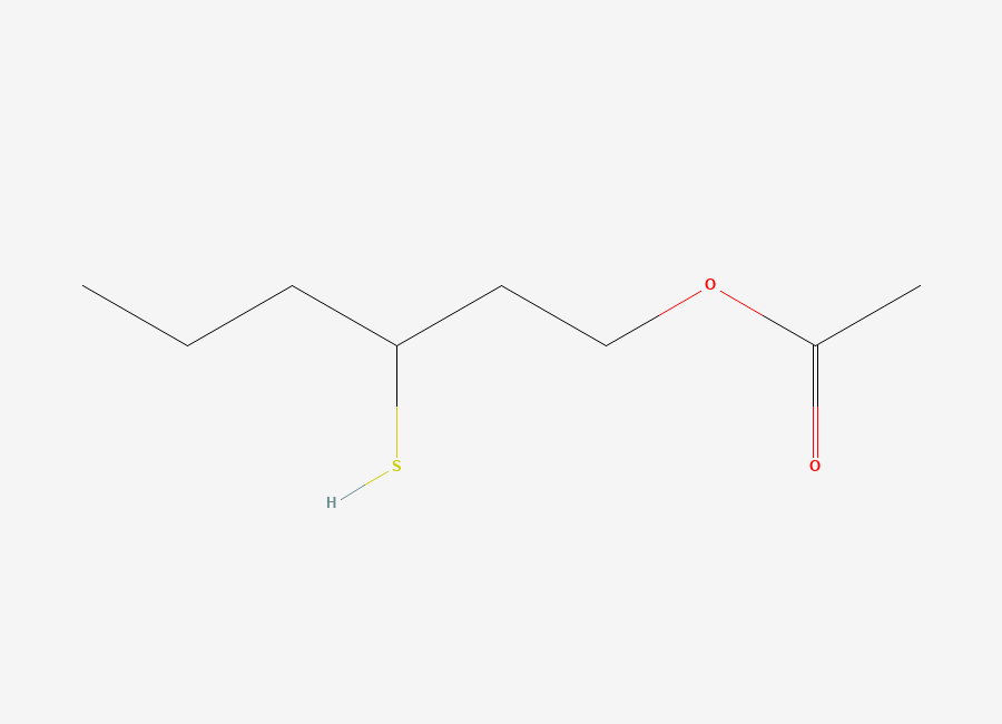 Two-dimensional chemical structure of 3-Sulfanylhexyl acetate