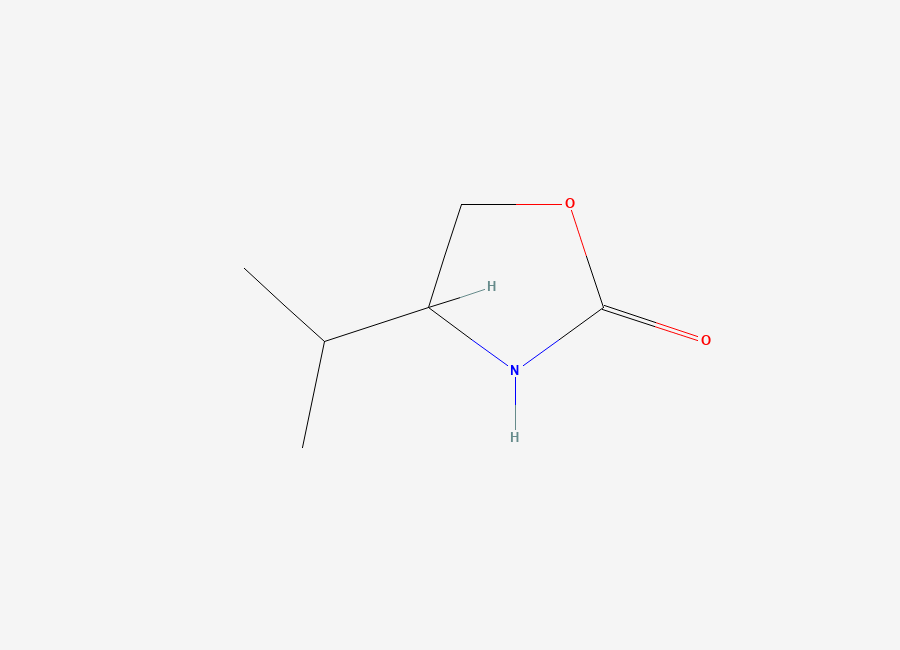 Two-dimensional chemical structure of 2-Oxazolidinone, 4-(1-methylethyl)-