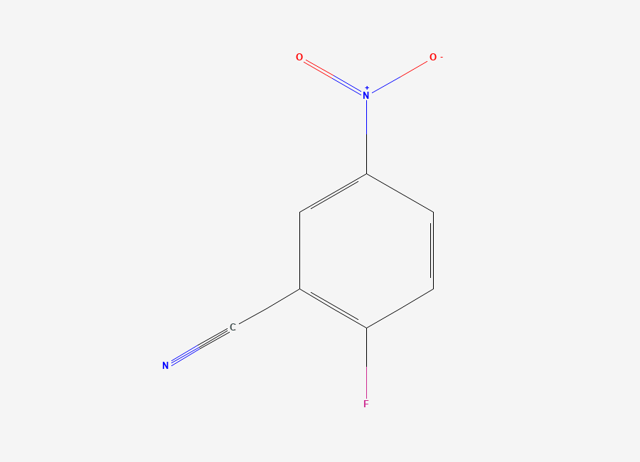 Two-dimensional chemical structure of 2-Fluoro-5-nitrobenzonitrile