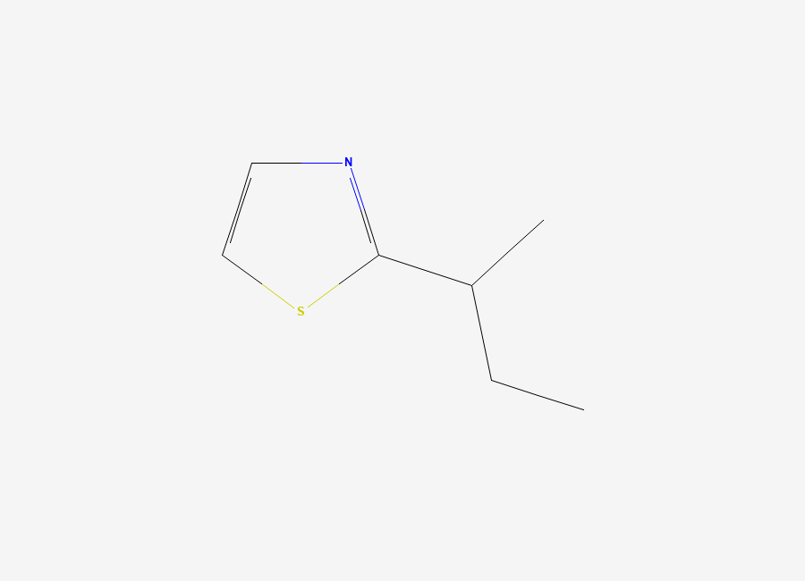 Two-dimensional chemical structure of 2-(1-Methylpropyl)thiazole