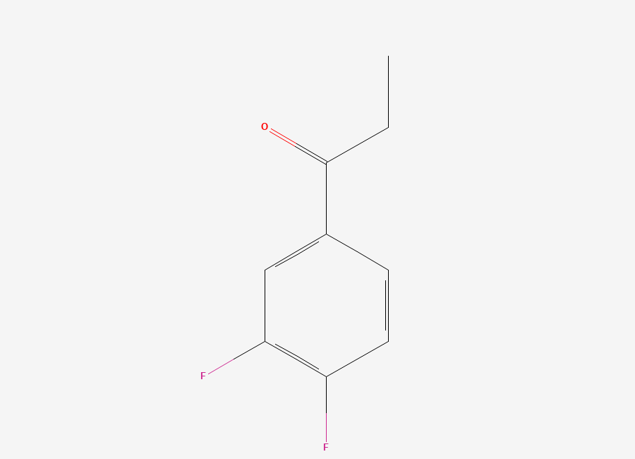 Two-dimensional chemical structure of 1-(3,4-Difluorophenyl)-1-propanone