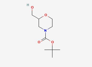 Two-dimensional chemical structure of tert-Butyl 2-(hydroxymethyl)morpholine-4-carboxylate