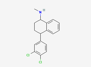 Two-dimensional chemical structure of Sertraline EP Impurity A/ Sertraline BP Impurity A/ Sertraline Related Compound A/rac-trans-Sertraline (free base), CAS 79836-45-6