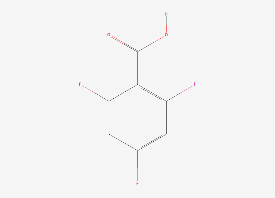 Two-dimensional chemical structure of 2,4,6 Trifluorobenzoic acid, CAS 28314-80-9